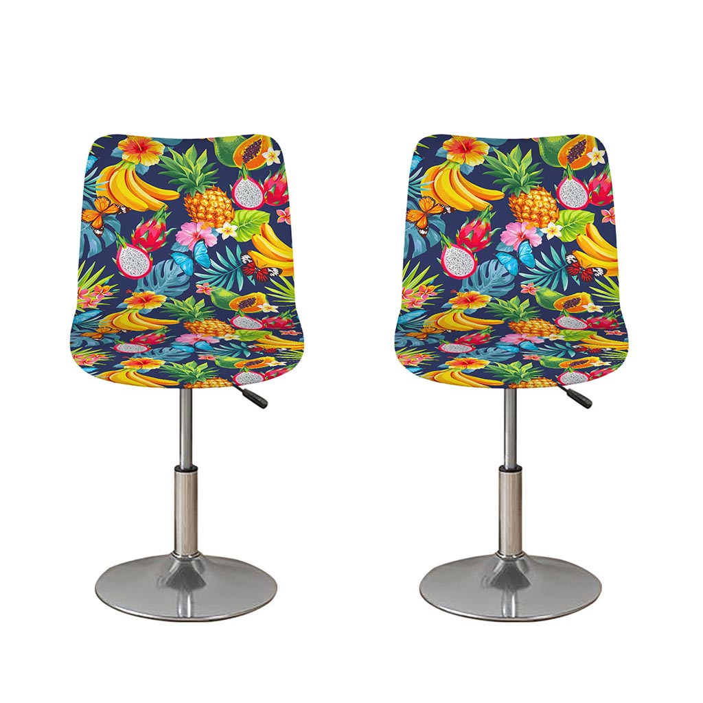 Aloha Tropical Fruits Pattern Print Bar Stool Covers