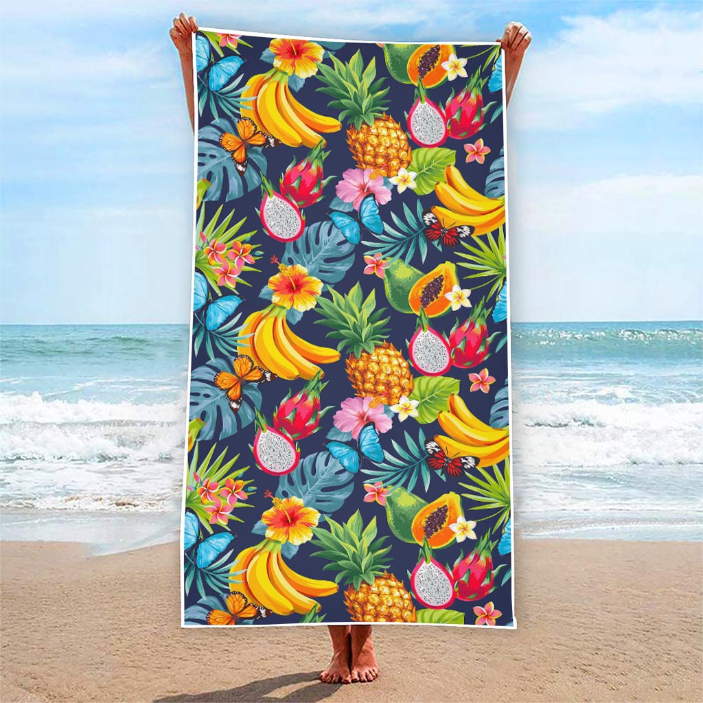 Aloha Tropical Fruits Pattern Print Beach Towel