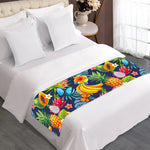 Aloha Tropical Fruits Pattern Print Bed Runner