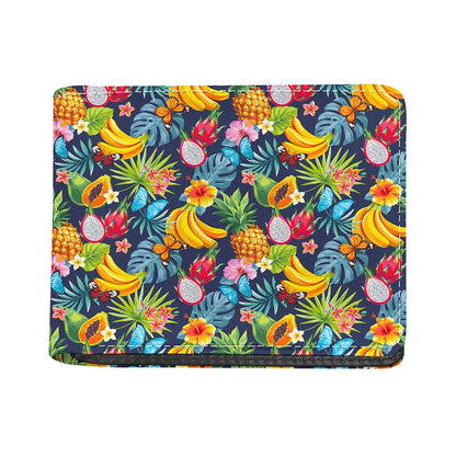 Aloha Tropical Fruits Pattern Print Bifold Wallet