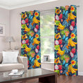 Aloha Tropical Fruits Pattern Print Dimout Grommet Curtains