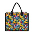 Aloha Tropical Fruits Pattern Print Canvas Tote Bag