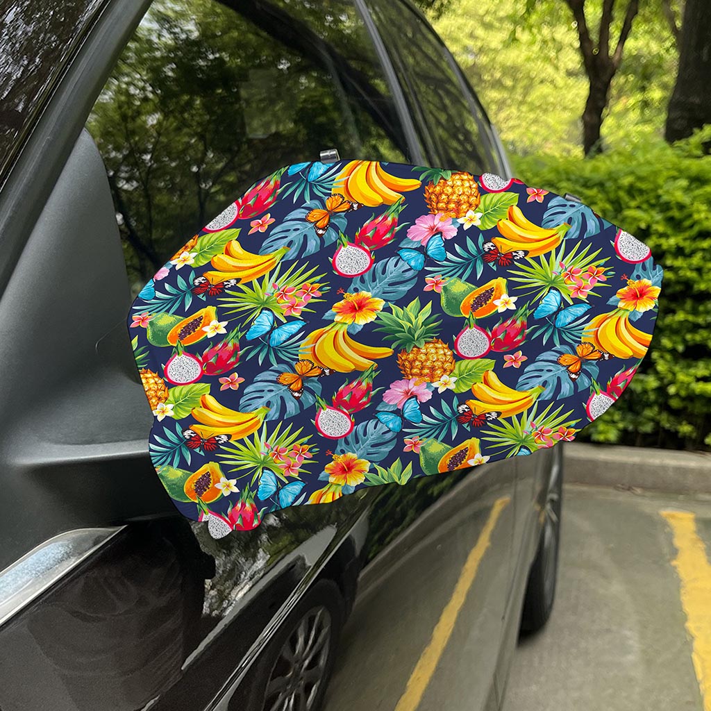 Aloha Tropical Fruits Pattern Print Car Side Mirror Covers