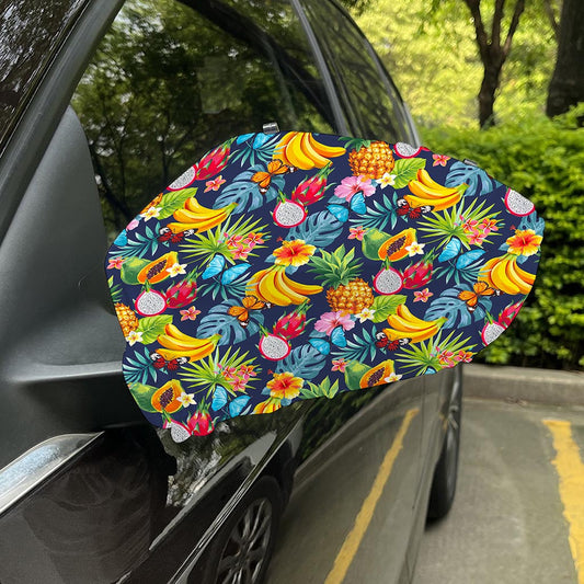 Aloha Tropical Fruits Pattern Print Car Side Mirror Covers