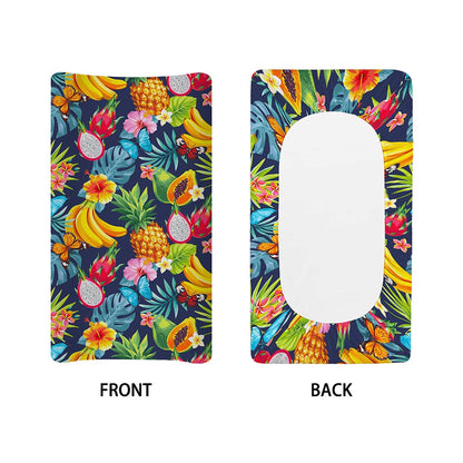 Aloha Tropical Fruits Pattern Print Changing Pad Cover