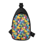 Aloha Tropical Fruits Pattern Print Chest Bag