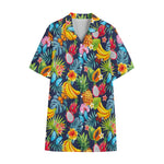 Aloha Tropical Fruits Pattern Print Cotton Hawaiian Shirt