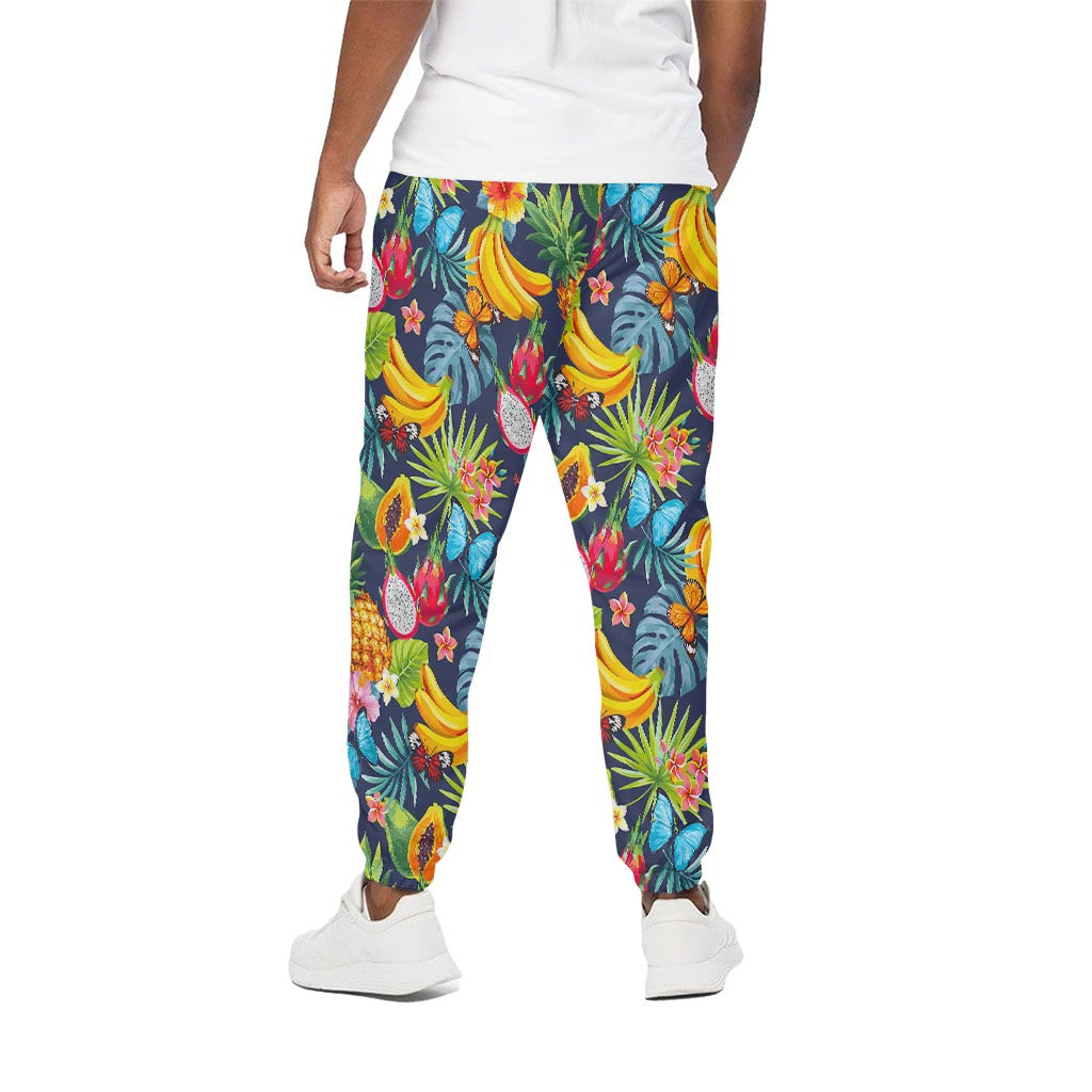 Aloha Tropical Fruits Pattern Print Cotton Pants