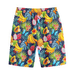 Aloha Tropical Fruits Pattern Print Cotton Shorts