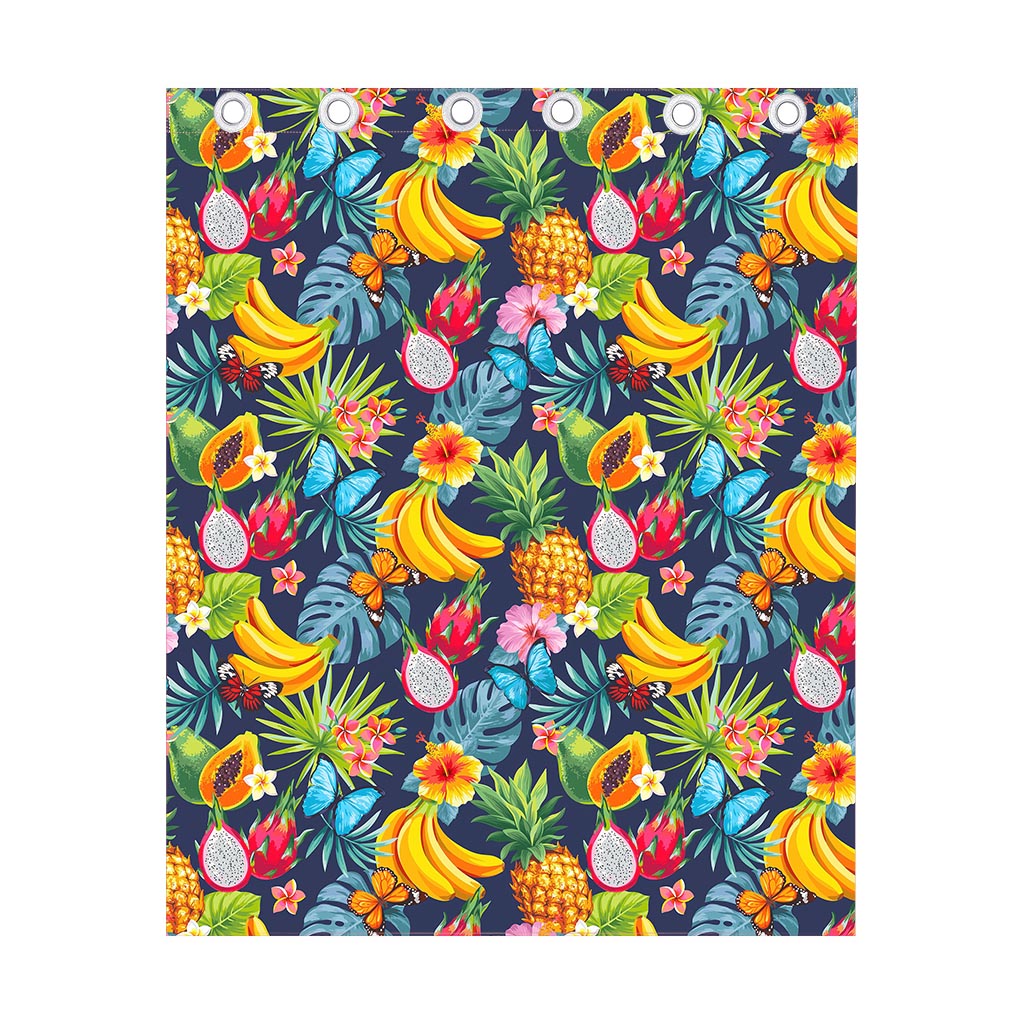 Aloha Tropical Fruits Pattern Print Curtain
