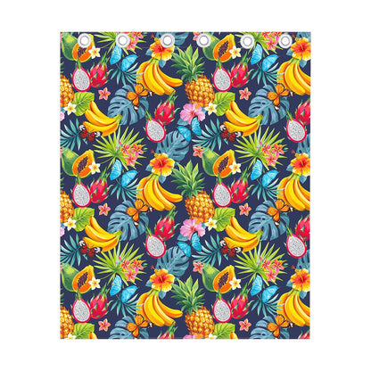 Aloha Tropical Fruits Pattern Print Curtain