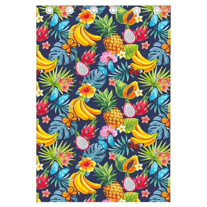 Aloha Tropical Fruits Pattern Print Curtain