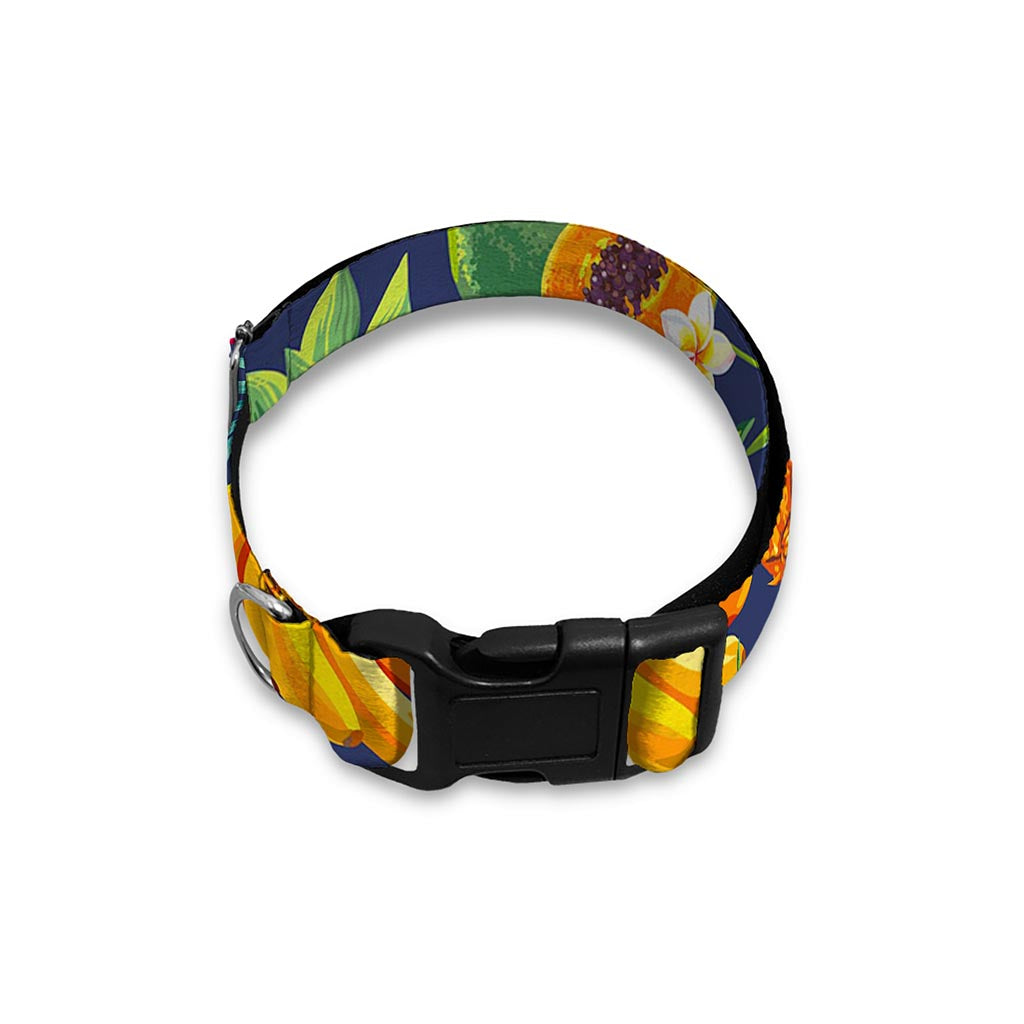 Aloha Tropical Fruits Pattern Print Dog Collar