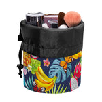 Aloha Tropical Fruits Pattern Print Drawstring Makeup Bag