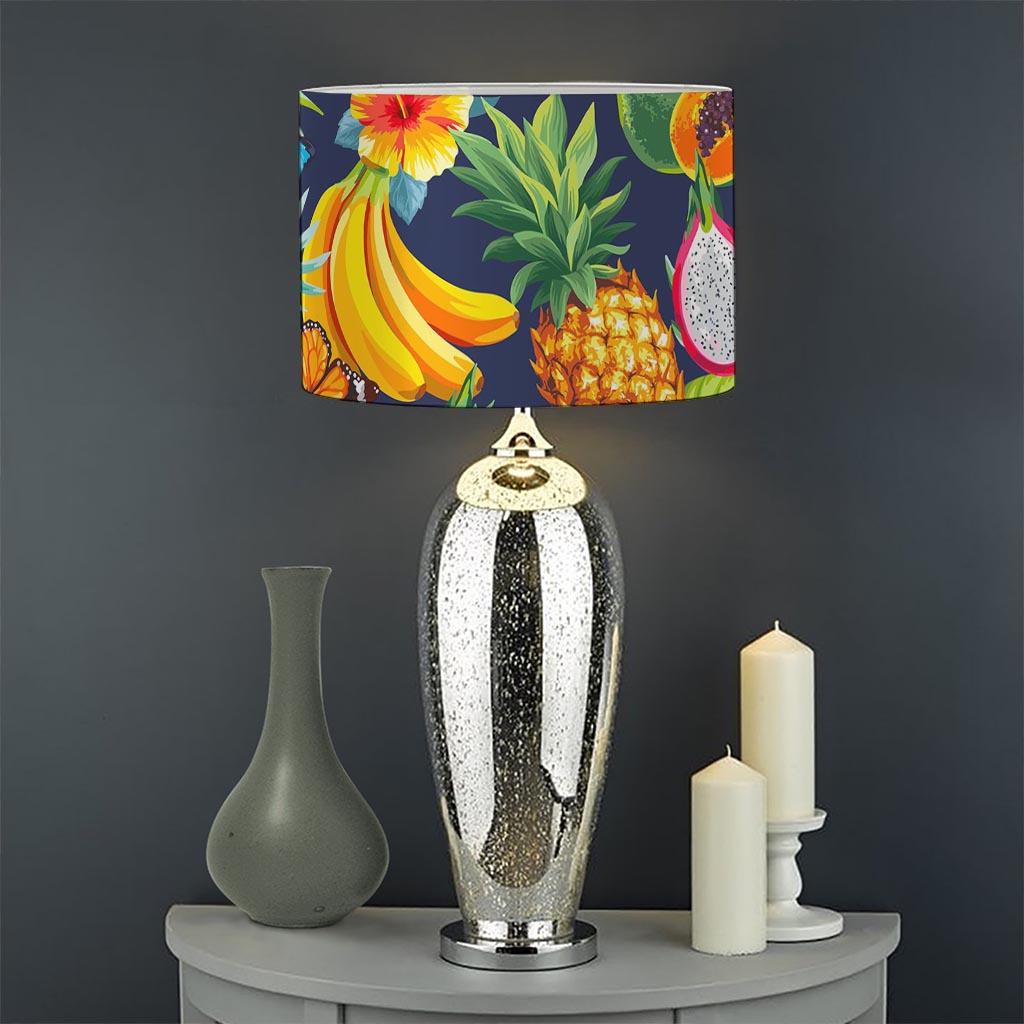 Aloha Tropical Fruits Pattern Print Drum Lamp Shade