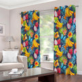 Aloha Tropical Fruits Pattern Print Extra Wide Grommet Curtains