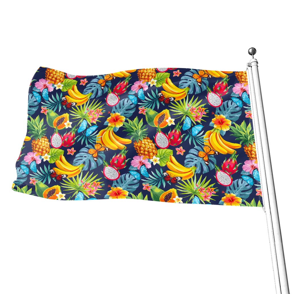Aloha Tropical Fruits Pattern Print Flag