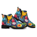 Aloha Tropical Fruits Pattern Print Flat Ankle Boots