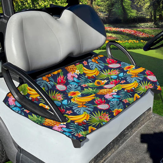 Aloha Tropical Fruits Pattern Print Golf Cart Seat Cover