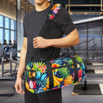 Aloha Tropical Fruits Pattern Print Gym Bag