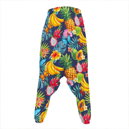 Aloha Tropical Fruits Pattern Print Hammer Pants