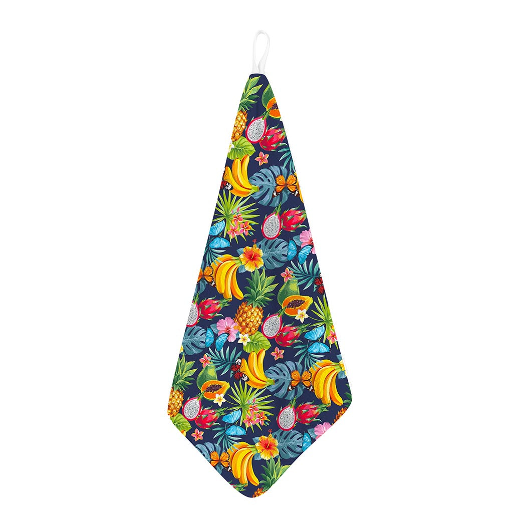 Aloha Tropical Fruits Pattern Print Hand Towel