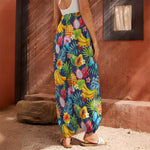 Aloha Tropical Fruits Pattern Print Harem Pants
