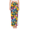 Aloha Tropical Fruits Pattern Print High Slit Maxi Skirt