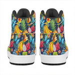Aloha Tropical Fruits Pattern Print High Top Leather Sneakers