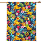 Aloha Tropical Fruits Pattern Print House Flag