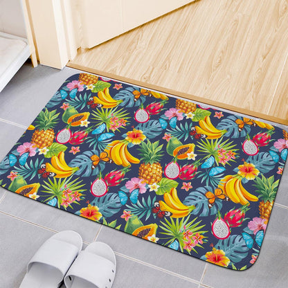 Aloha Tropical Fruits Pattern Print Indoor Door Mat
