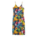 Aloha Tropical Fruits Pattern Print Jersey Midi Cami Dress