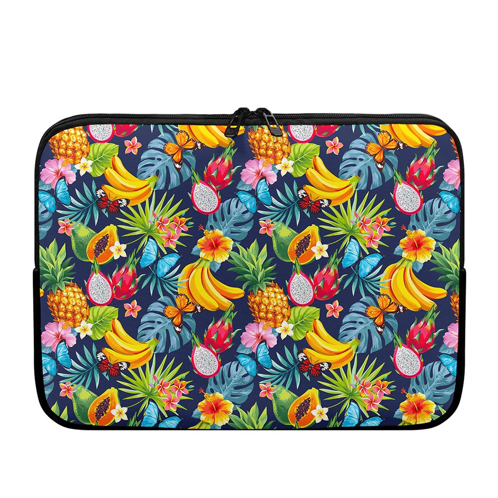 Aloha Tropical Fruits Pattern Print Laptop Sleeve