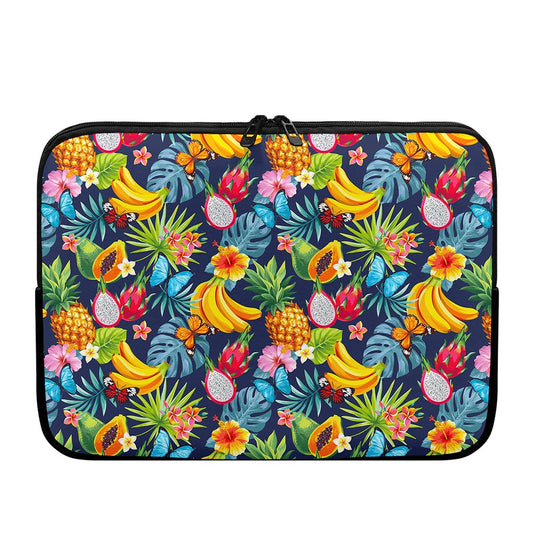 Aloha Tropical Fruits Pattern Print Laptop Sleeve