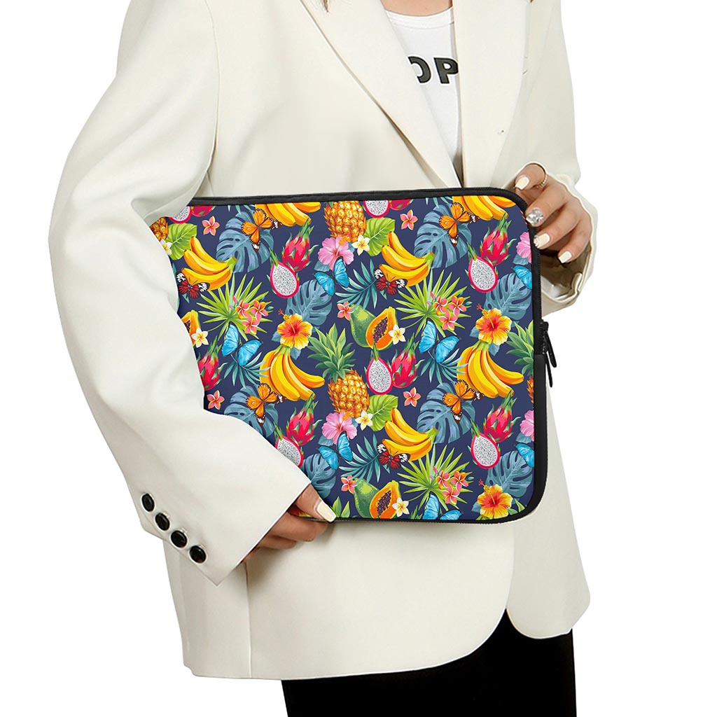 Aloha Tropical Fruits Pattern Print Laptop Sleeve