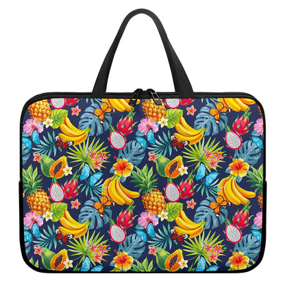 Aloha Tropical Fruits Pattern Print Laptop Sleeve With Handle