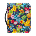 Aloha Tropical Fruits Pattern Print Leather Bible Cover