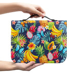 Aloha Tropical Fruits Pattern Print Leather Bible Cover