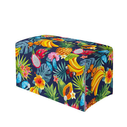 Aloha Tropical Fruits Pattern Print Leather Tissue Box Cover