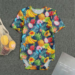 Aloha Tropical Fruits Pattern Print Men's Bodysuit