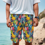 Aloha Tropical Fruits Pattern Print Men's Cargo Shorts