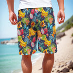 Aloha Tropical Fruits Pattern Print Men's Cargo Shorts
