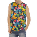 Aloha Tropical Fruits Pattern Print Men's Fitness Tank Top