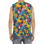 Aloha Tropical Fruits Pattern Print Men's Fitness Tank Top