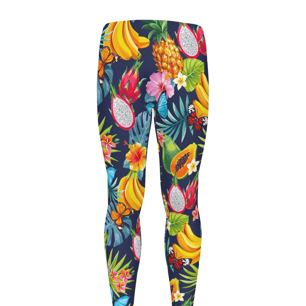 Aloha Tropical Fruits Pattern Print Men's leggings