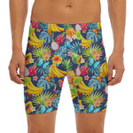 Aloha Tropical Fruits Pattern Print Men's Long Boxer Briefs