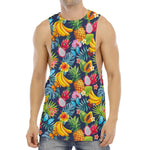 Aloha Tropical Fruits Pattern Print Men's Muscle Tank Top