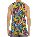 Aloha Tropical Fruits Pattern Print Men's Muscle Tank Top