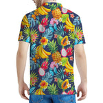 Aloha Tropical Fruits Pattern Print Men's Polo Shirt