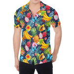 Aloha Tropical Fruits Pattern Print Men's Shirt